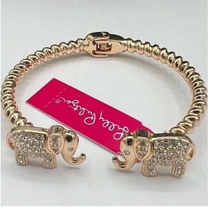 Lilly Pulitzer Gold Tone Elephant Rhinestone Bracelet (BR1212/5)